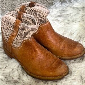 Women's Tan Leather Ankle Boots